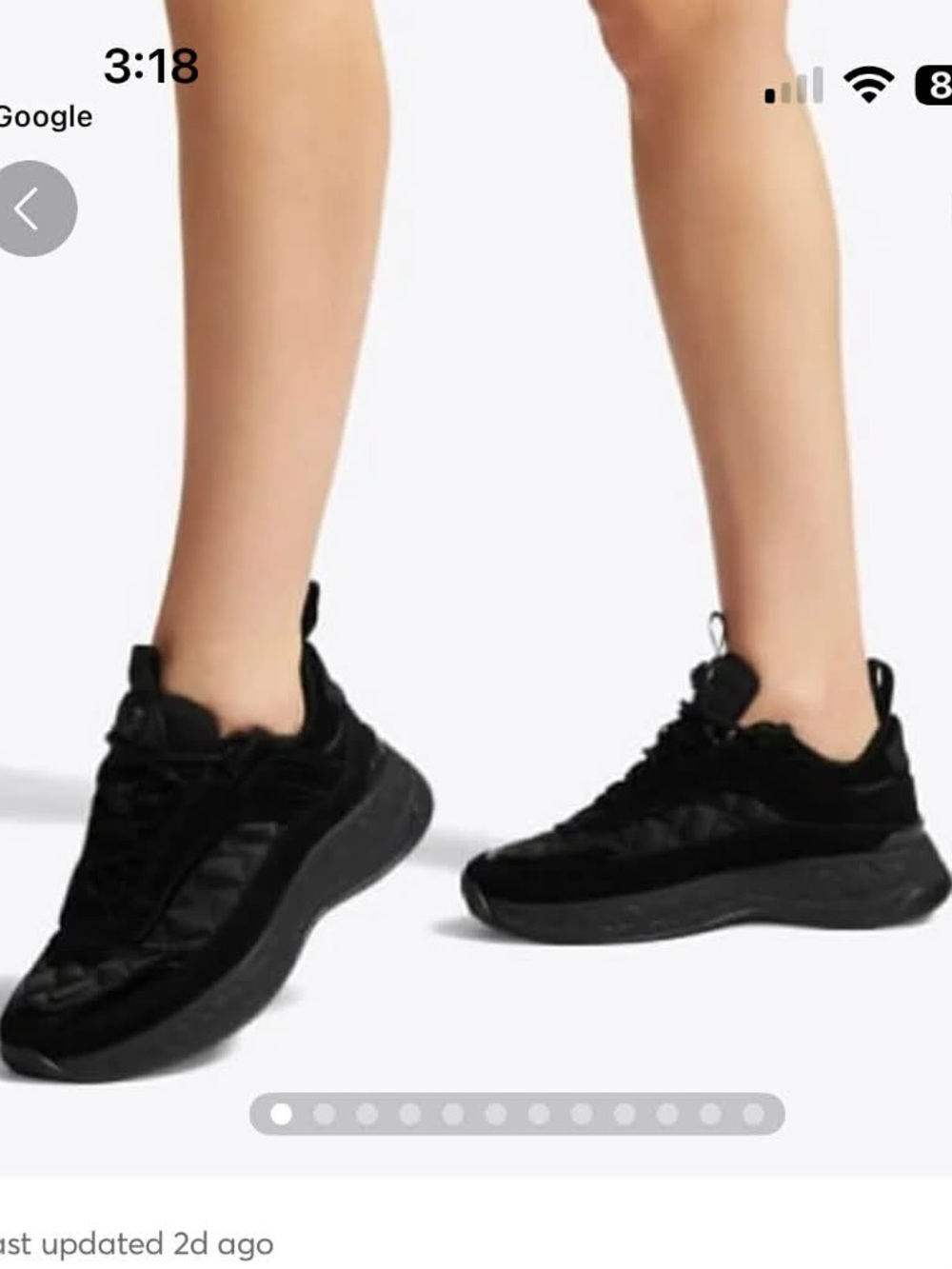 Kurt Geiger Black Quilted Platform Sneakers